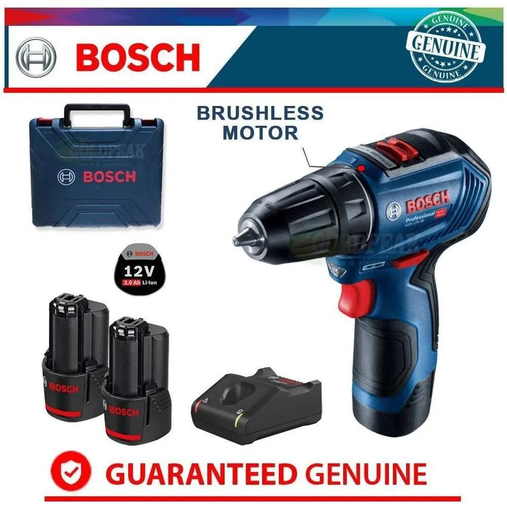 Bosch GSR 12V-30 Cordless Brushless Drill - Driver 10mm (3/8") 12V