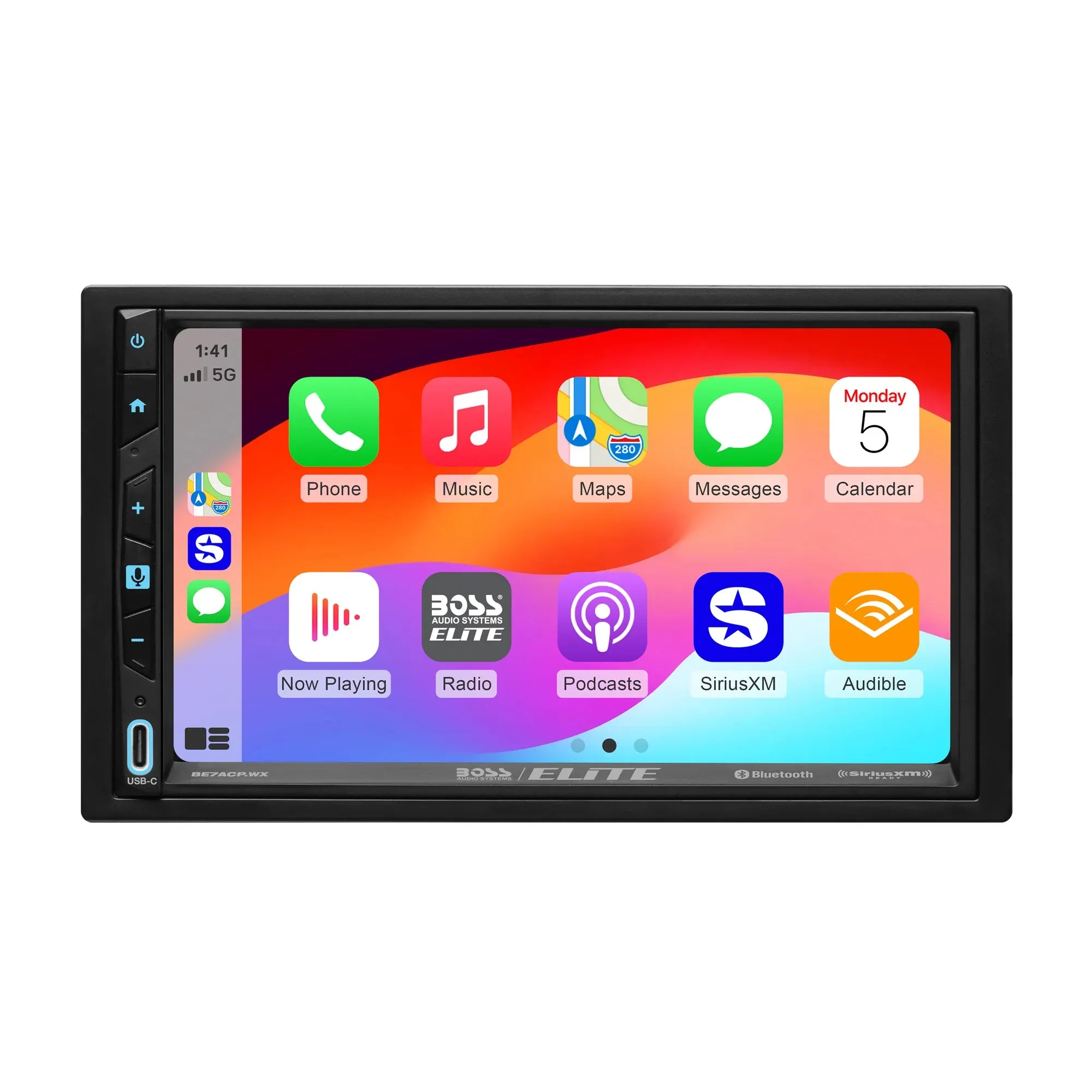 Boss Audio 7" Double DIN Car Stereo Touchscreen SXM CarPlay Bluetooth BE7ACP.WX