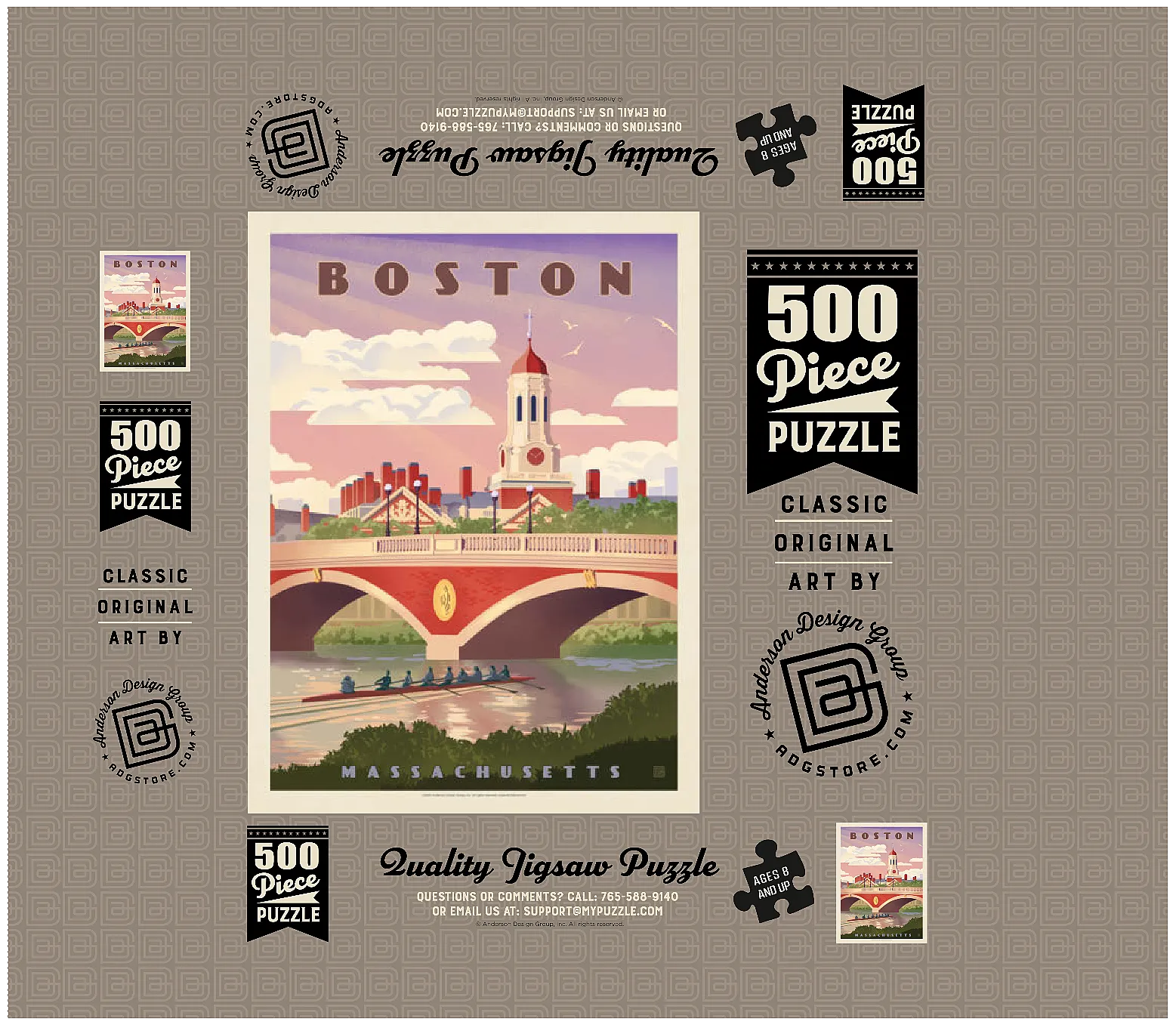 Boston: Anderson Memorial Bridge, Vintage Poster