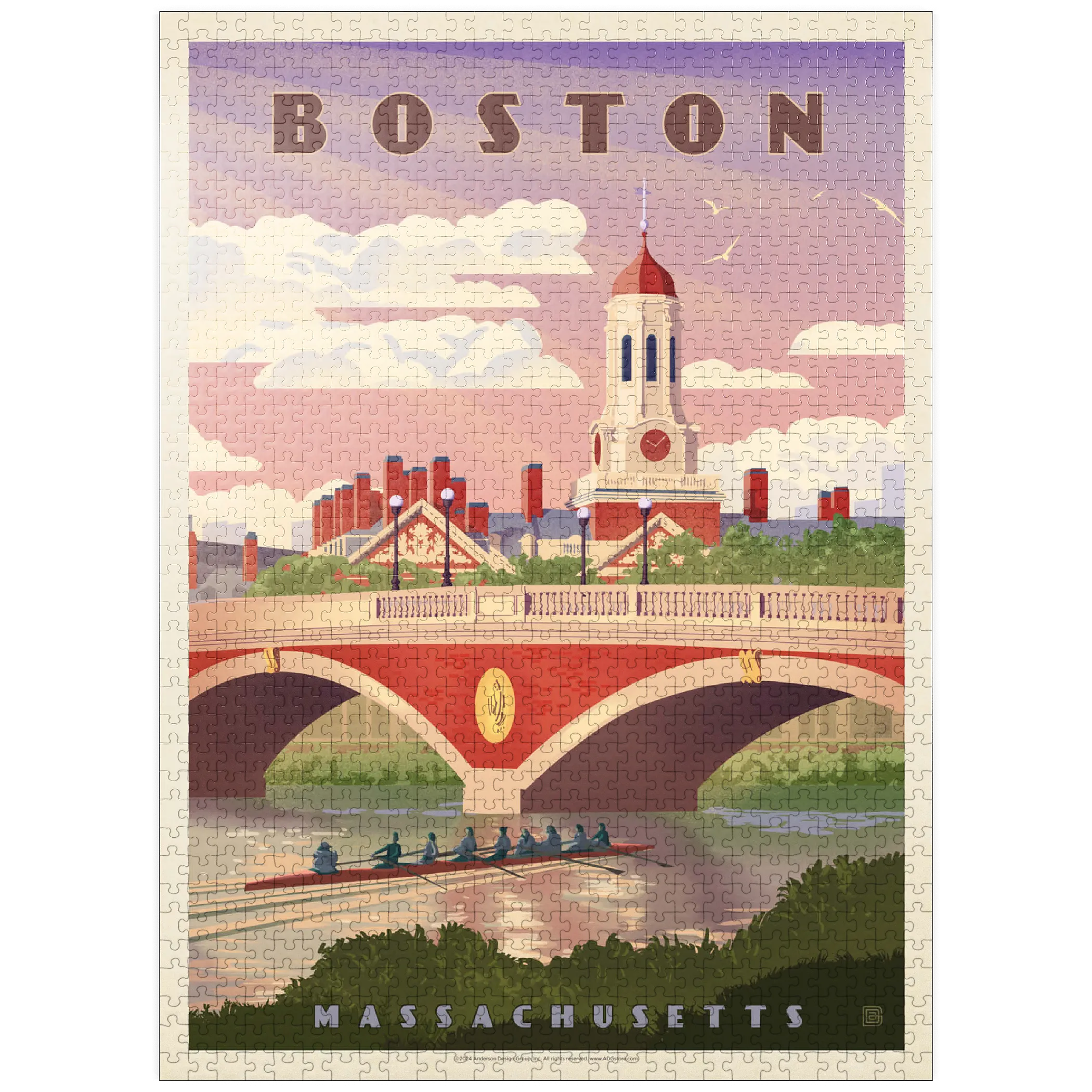 Boston: Anderson Memorial Bridge, Vintage Poster