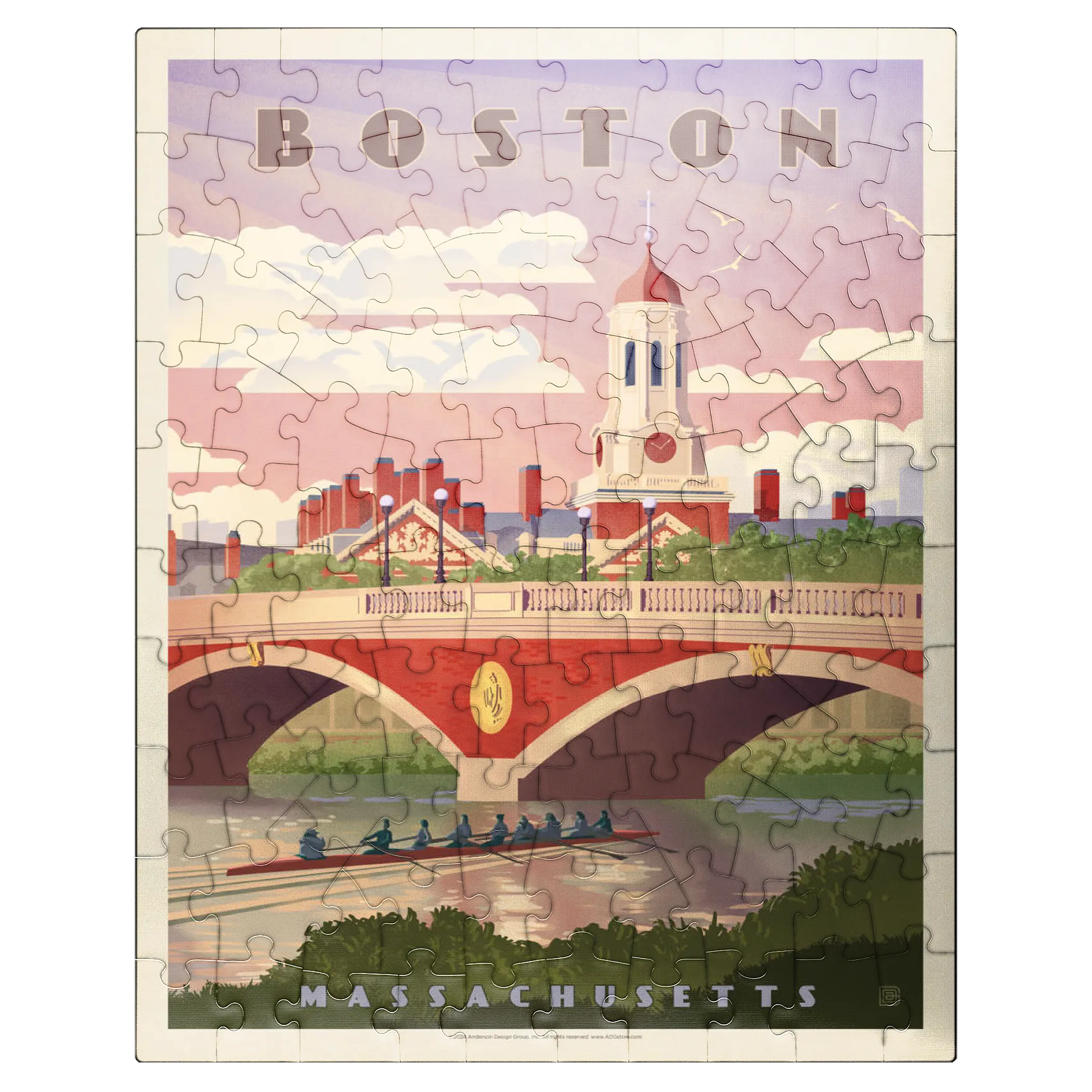 Boston: Anderson Memorial Bridge, Vintage Poster