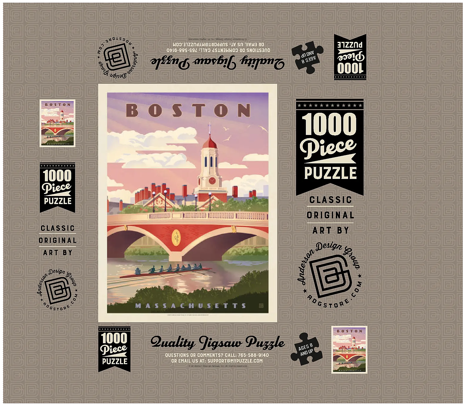 Boston: Anderson Memorial Bridge, Vintage Poster