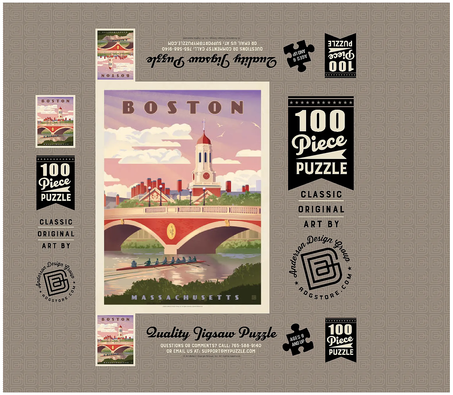 Boston: Anderson Memorial Bridge, Vintage Poster