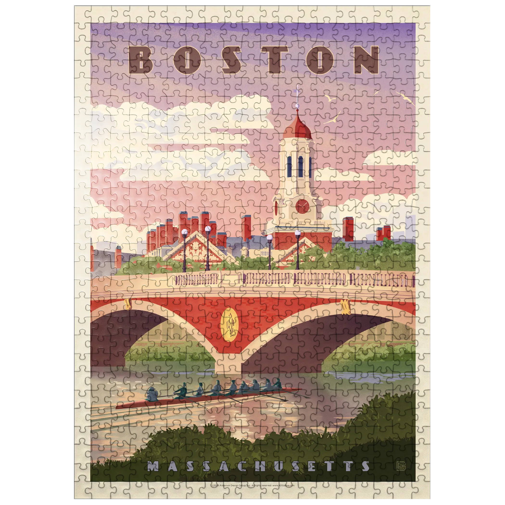 Boston: Anderson Memorial Bridge, Vintage Poster