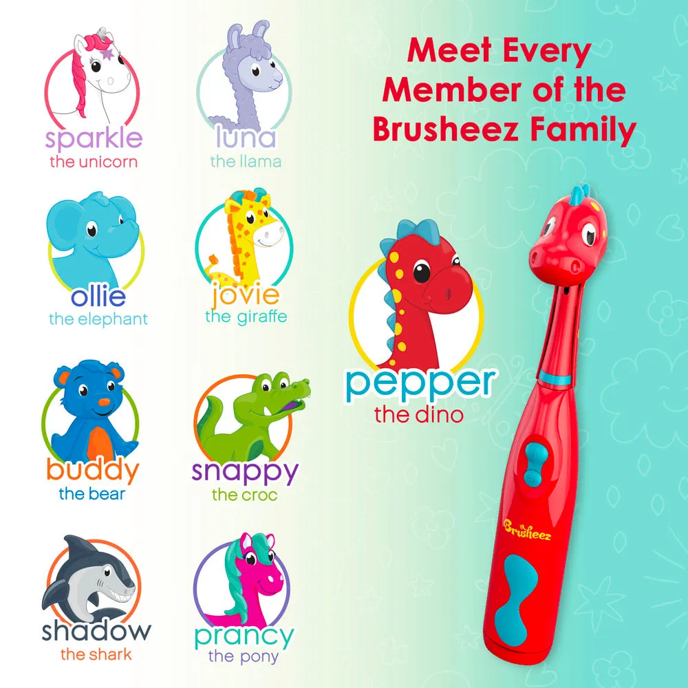 Brusheez® Kids’ Electric Toothbrush Set - Pepper the Dino