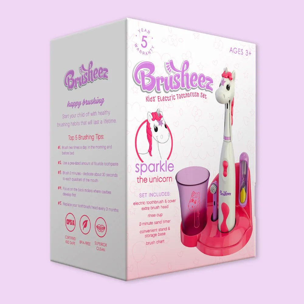 Brusheez® Kids’ Electric Toothbrush Set - Sparkle the Unicorn