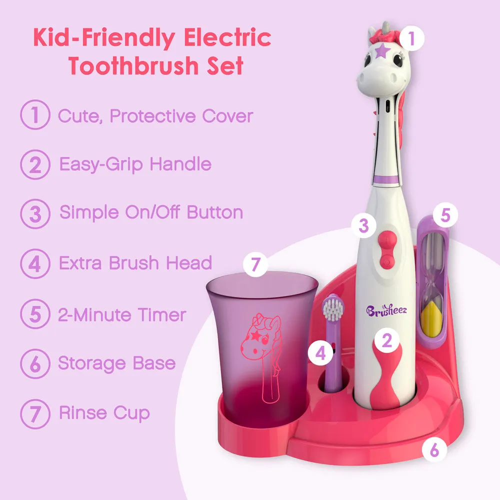 Brusheez® Kids’ Electric Toothbrush Set - Sparkle the Unicorn