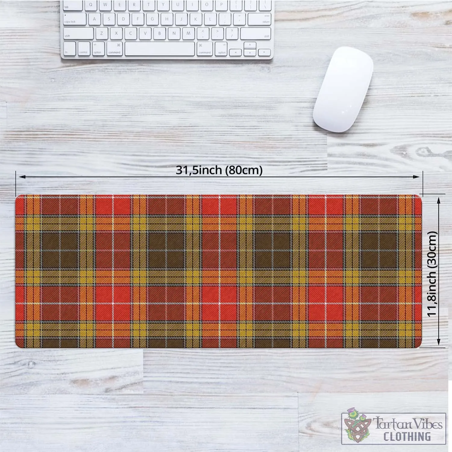 Buchanan Old Set Weathered Tartan Mouse Pad