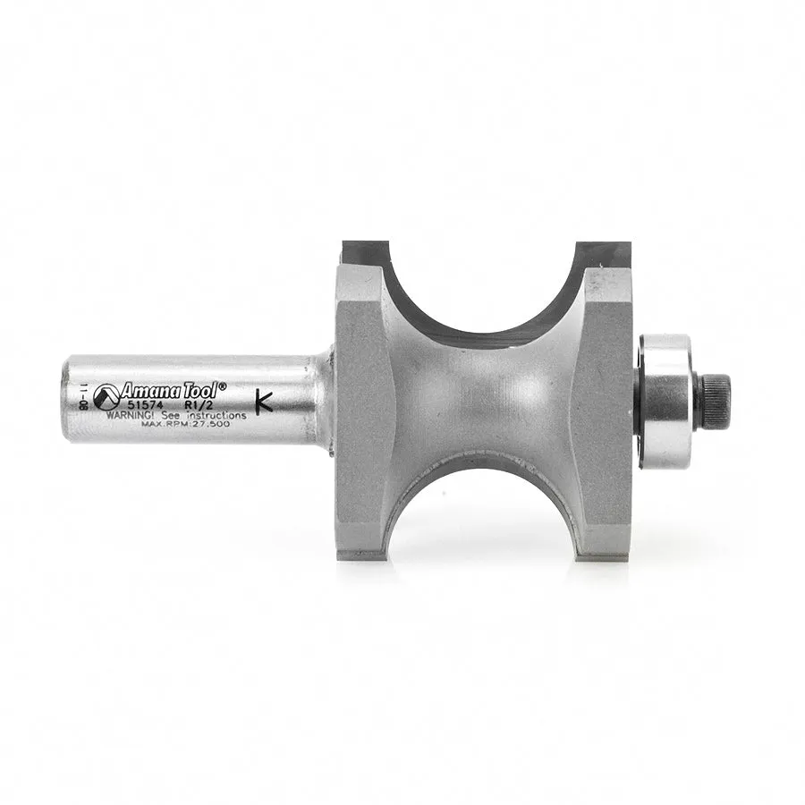 Bullnose Router Bit | 1⁄2 Radius x 1 3⁄16 Dia x 1 9⁄32 x 1⁄2"Shank | 51574 | 738685155745