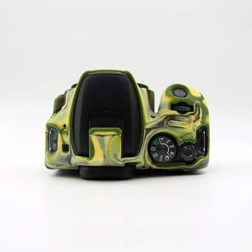 Canon EOS 200D soft silicone protective case - Camouflage