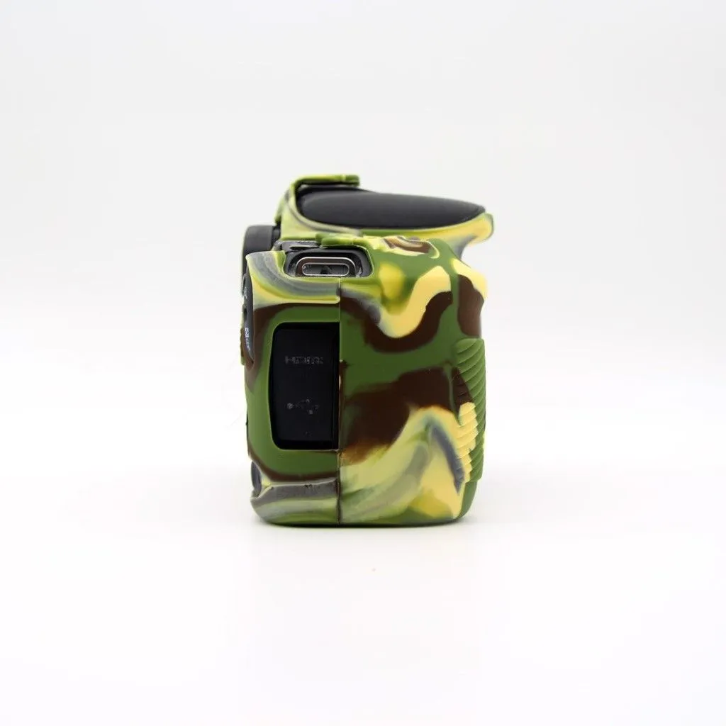 Canon EOS 200D soft silicone protective case - Camouflage