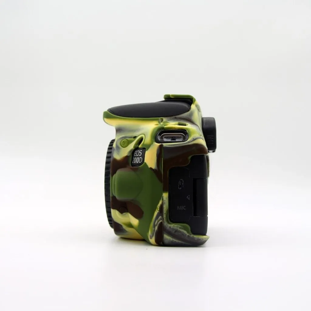 Canon EOS 200D soft silicone protective case - Camouflage