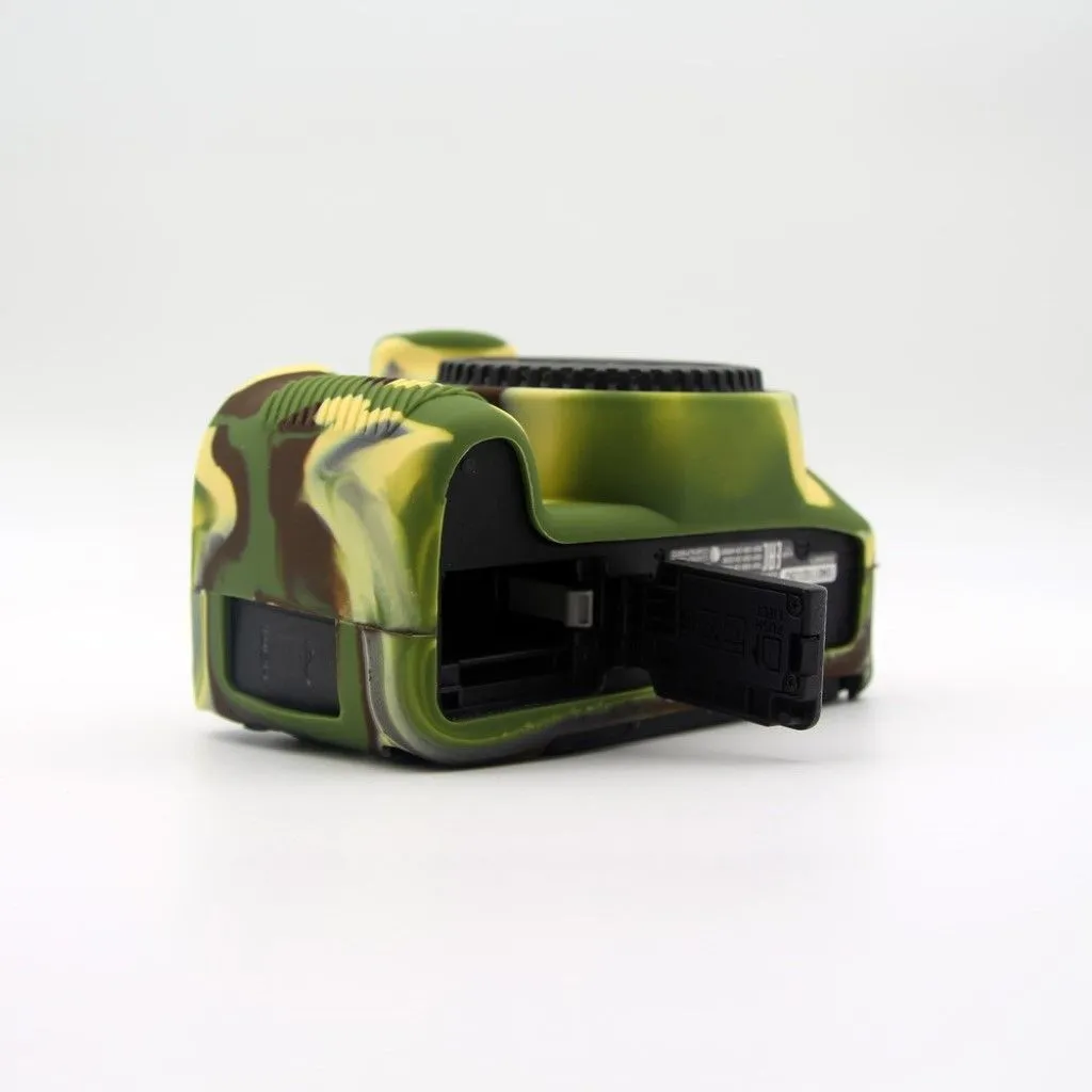 Canon EOS 200D soft silicone protective case - Camouflage