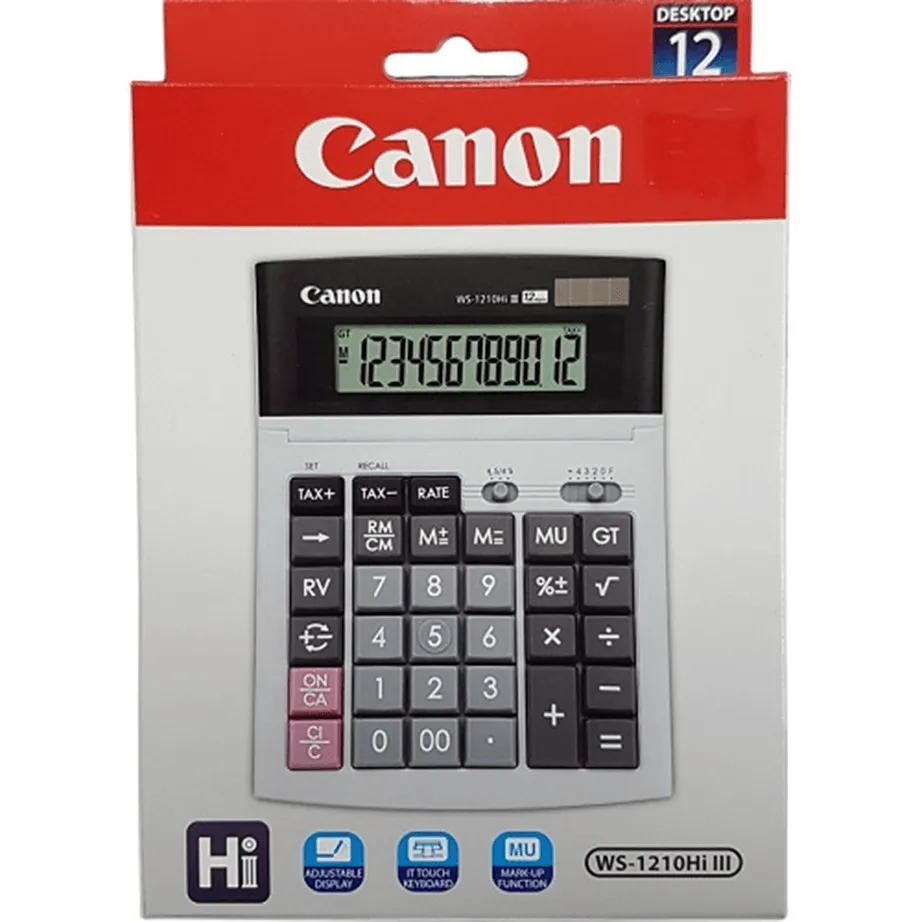 Canon WS210 Hi III Desktop Calculator 12 Digits