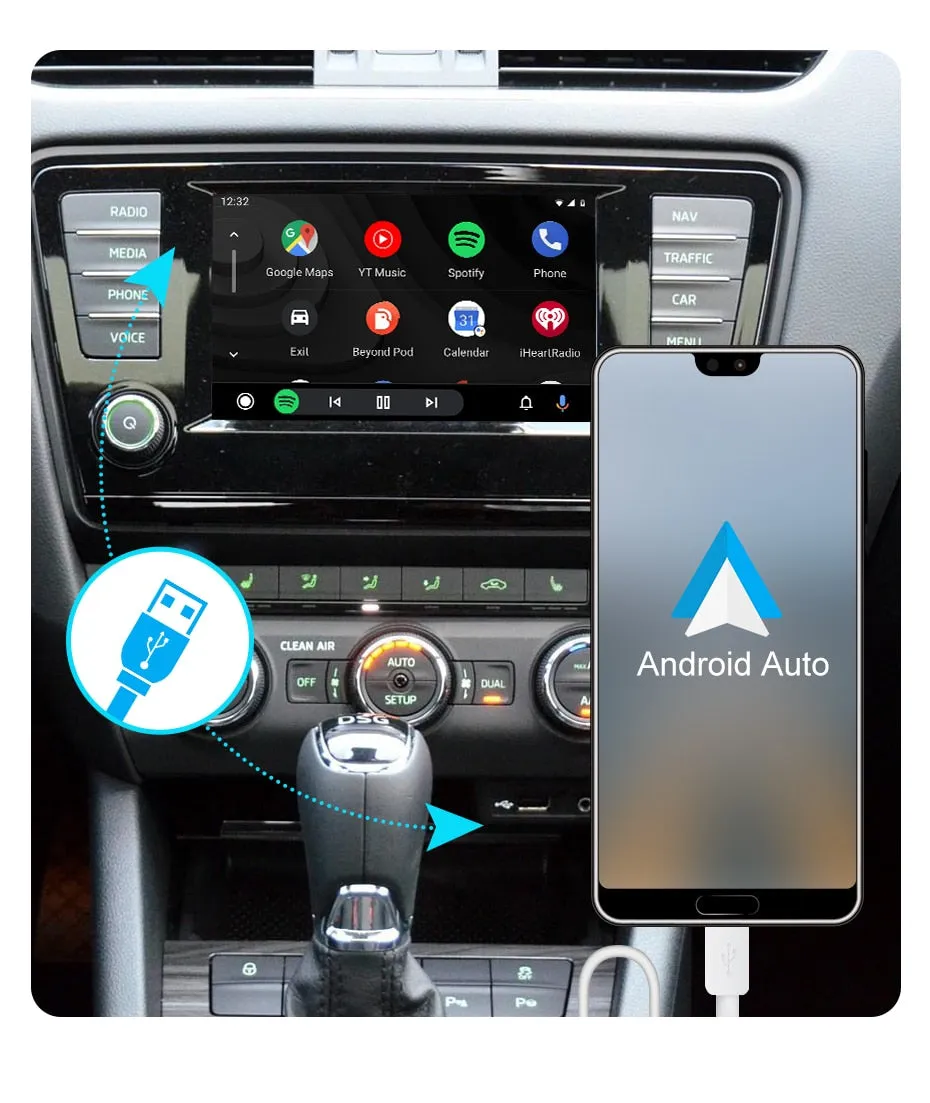 Carplay & AndroidAuto for Volkswagen, Skoda, Seat