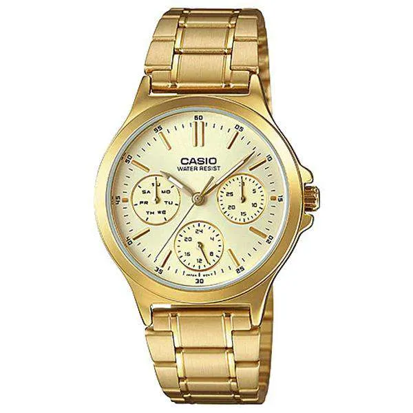 Casio LTP-V300G-9A Gold Plated Strap Watch for Women