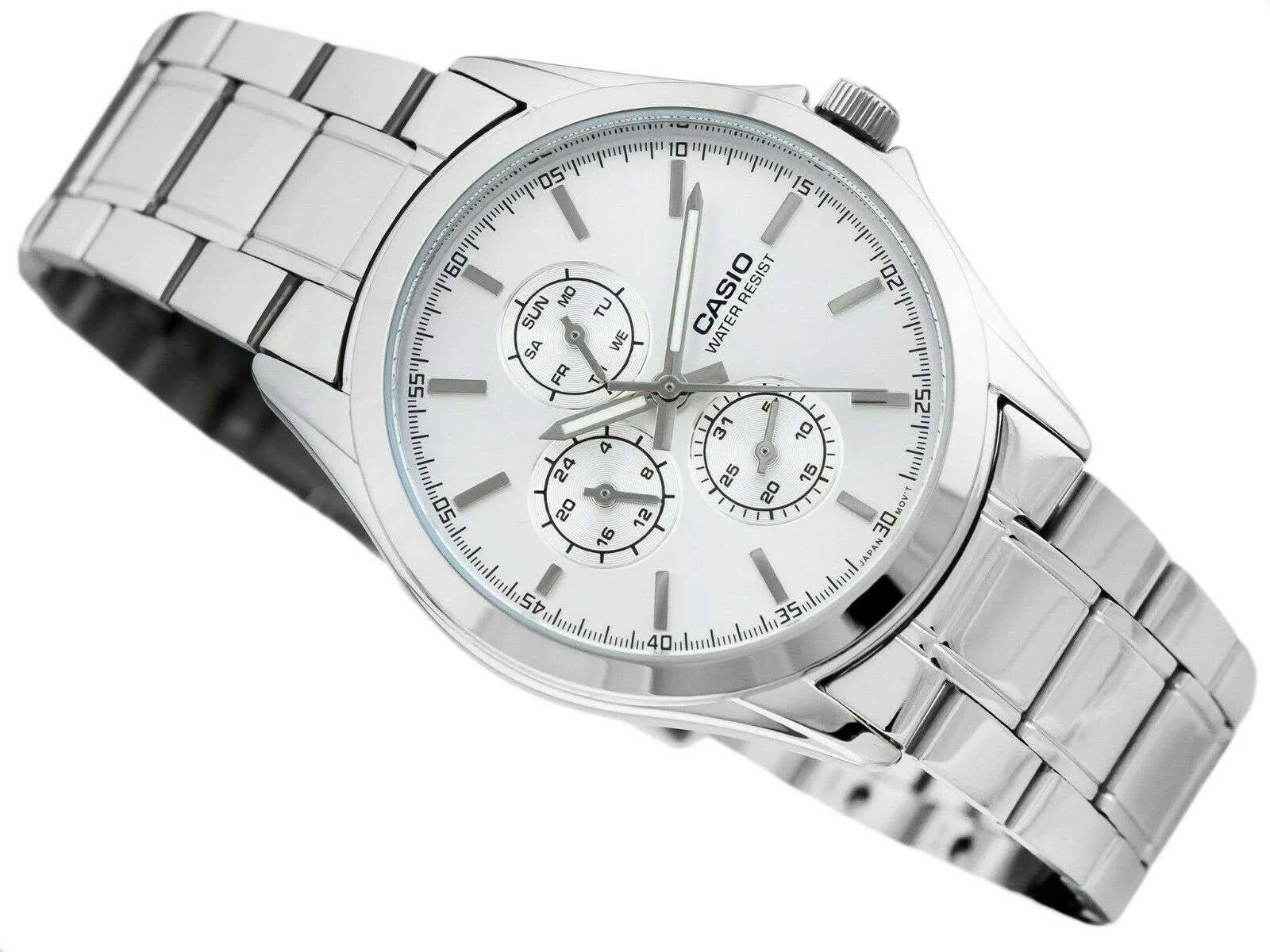 Casio MTP-V302D-7A Silver Stainless Watch for Men