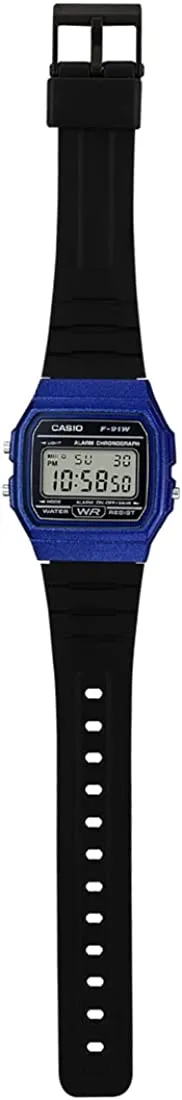 Casio Watch Classic Sports Digital Black/Blue F-91WM-2ADF