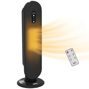 Ceramic Space Heater Tower Heater W/ 45° Oscillation, Black