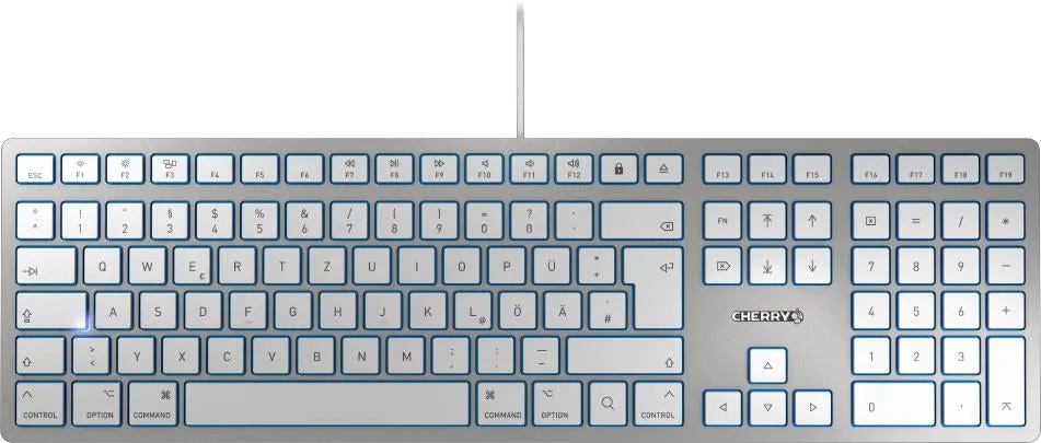 Cherry Kc 6000 Slim For Mac Usb Silber Qwertz De