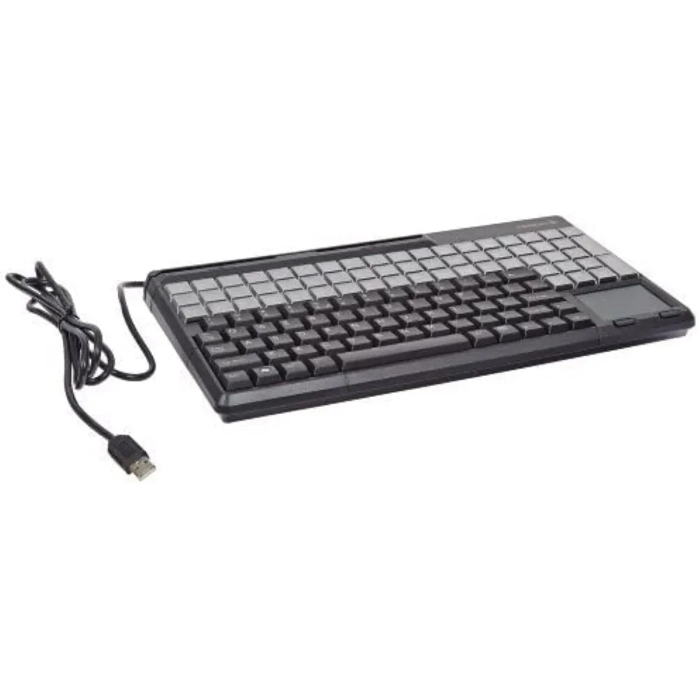 [CLEARANCE] Cherry SPOS 123 Keys Multifunctional USB Keyboard with Built-In Touchpad Plug & Play for Point of Sale Terminals (Black) | G86-61401