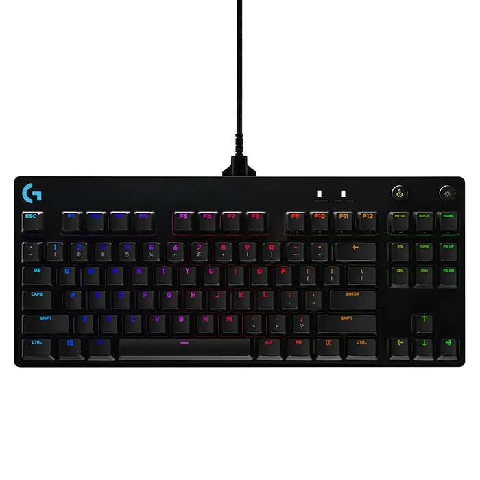 [CLEARANCE] Logitech G Pro X TKL Mechanical Gaming Keyboard Hot Swappable Tenkeyless LIGHTSYNC RGB for PC Gaming (GX Blue Clicky)