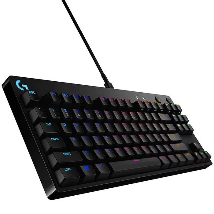 [CLEARANCE] Logitech G Pro X TKL Mechanical Gaming Keyboard Hot Swappable Tenkeyless LIGHTSYNC RGB for PC Gaming (GX Blue Clicky)