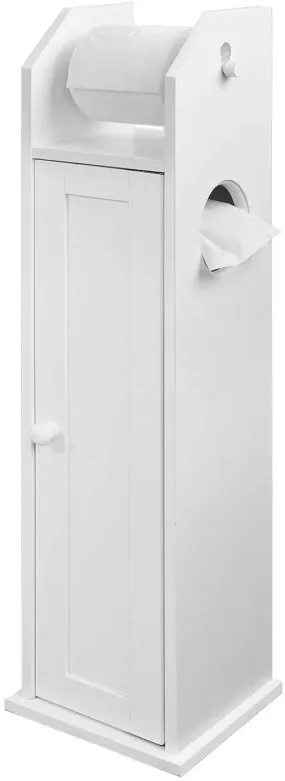 Compact MDF Toilet Paper Holder Cabinet with Storage