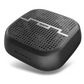 Compact Rugged Bluetooth Speaker, Water-Resistant, Black - SOL Republic