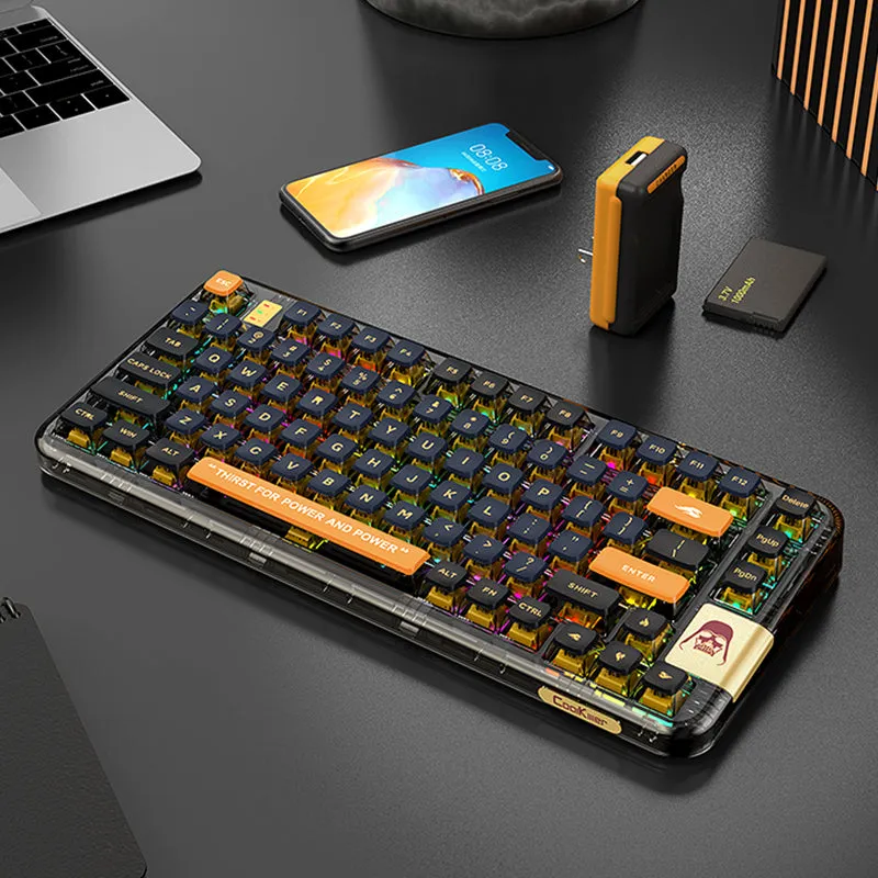 CoolKiller CK75 Triple Mode Transparent Mechanical Keyboard