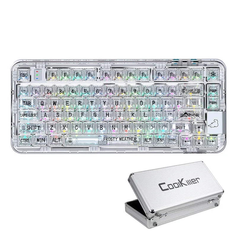 CoolKiller CK75 Triple Mode Transparent Mechanical Keyboard