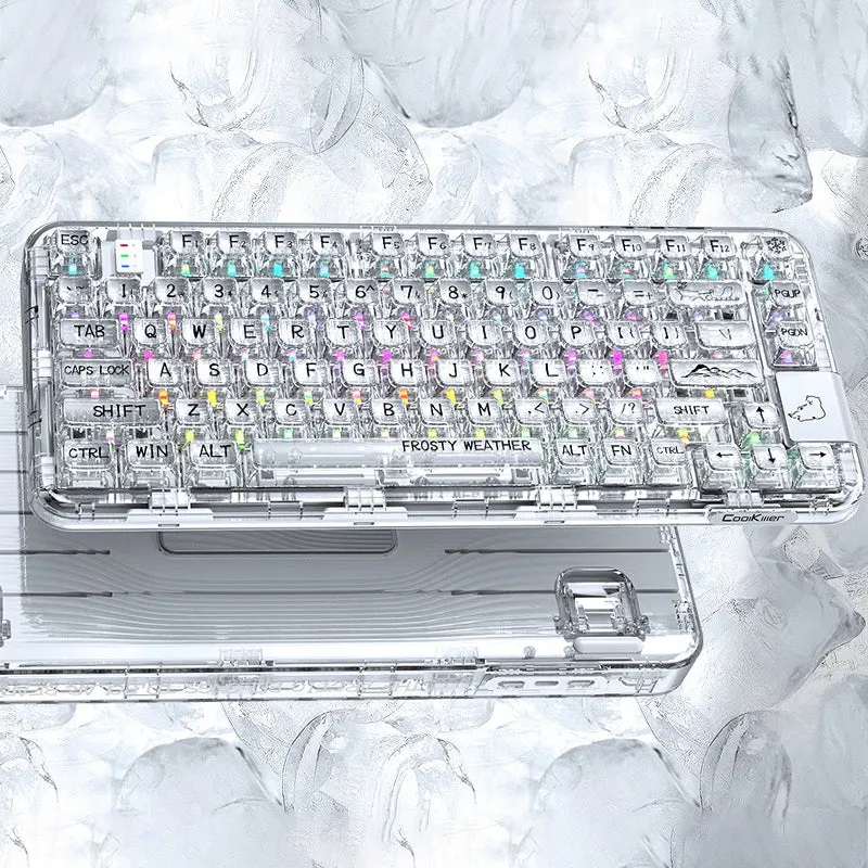 CoolKiller CK75 Triple Mode Transparent Mechanical Keyboard