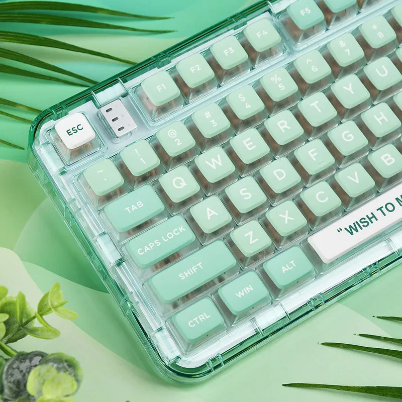 CoolKiller CK75 Triple Mode Transparent Mechanical Keyboard