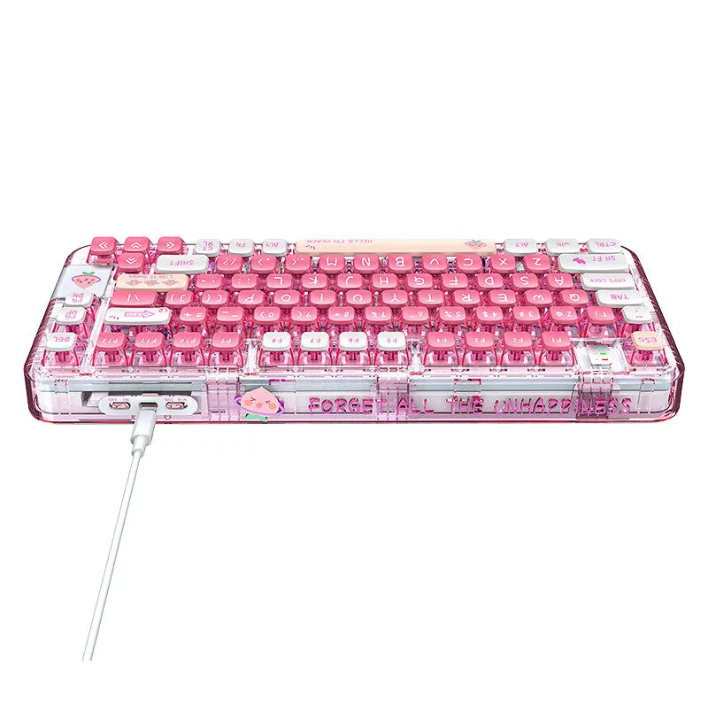 CoolKiller CK75 Triple Mode Transparent Mechanical Keyboard