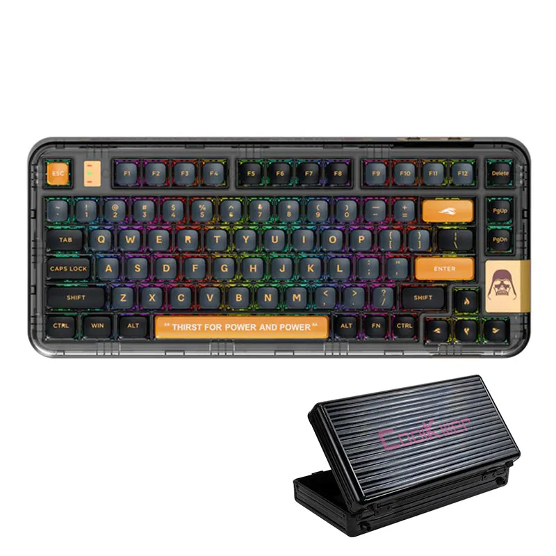 CoolKiller CK75 Triple Mode Transparent Mechanical Keyboard