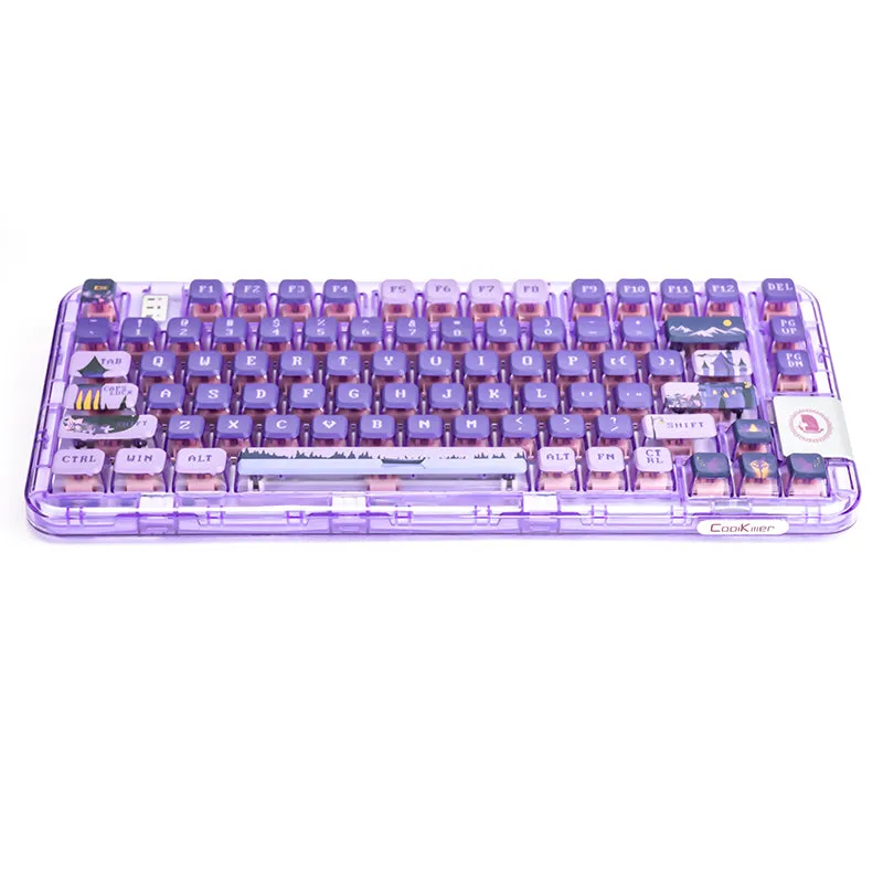 CoolKiller CK75 Triple Mode Transparent Mechanical Keyboard