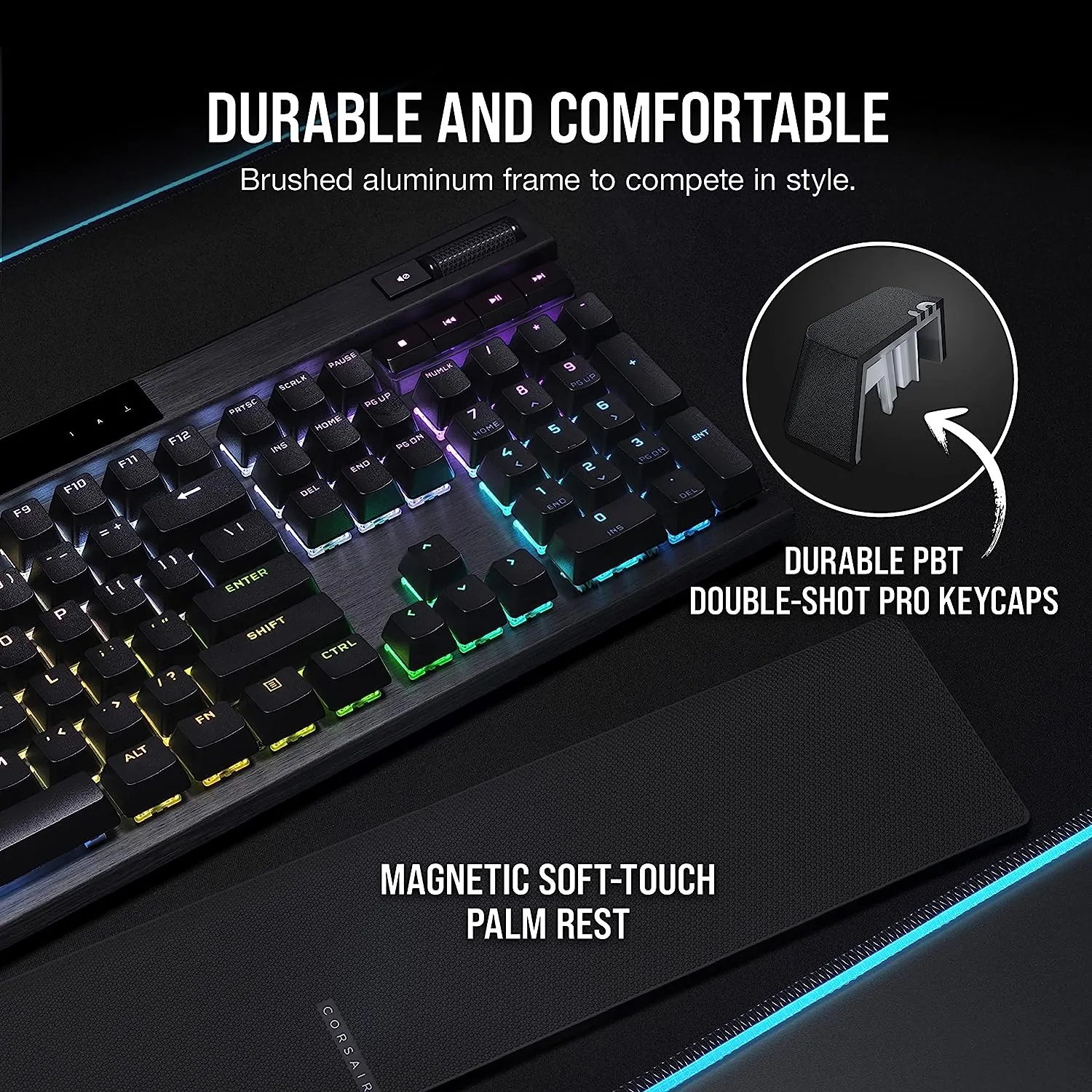 【優惠價】Corsair K70 RGB PRO Mechanical Gaming Keyboard with PBT DOUBLE SHOT PRO Keycaps - CHERRY® MX Brown CH-9109412-NA