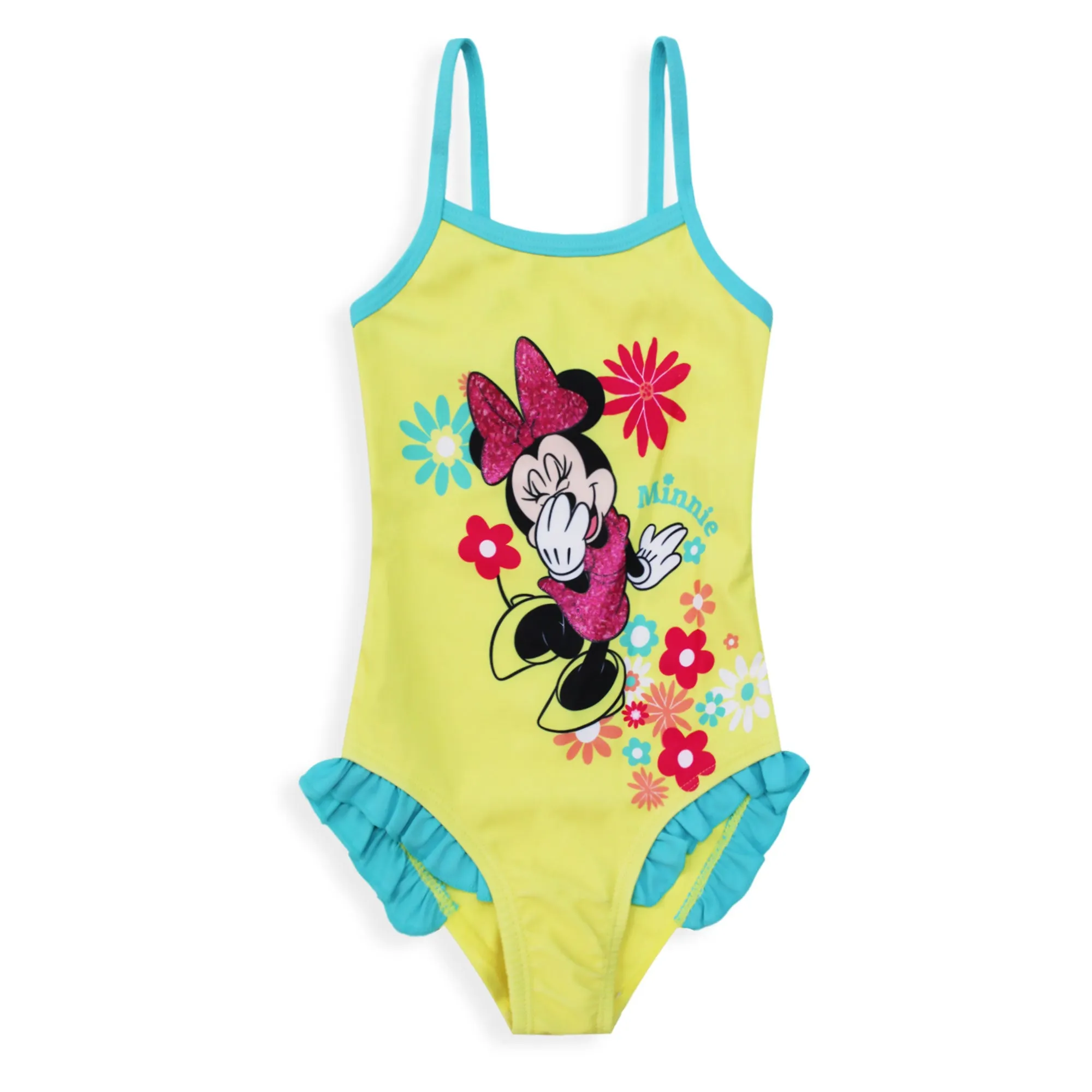 Costume da bagno intero mare per bambina Disney Minnie Mouse con volant 6659