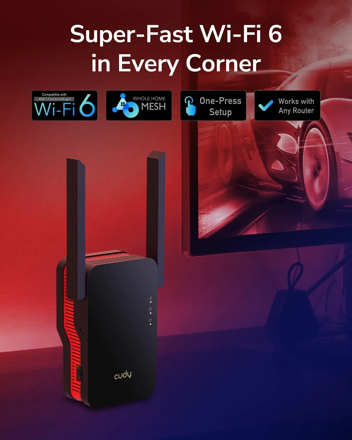 Cudy RE3000 AX3000 Dual Band Wi-Fi 6 Extender