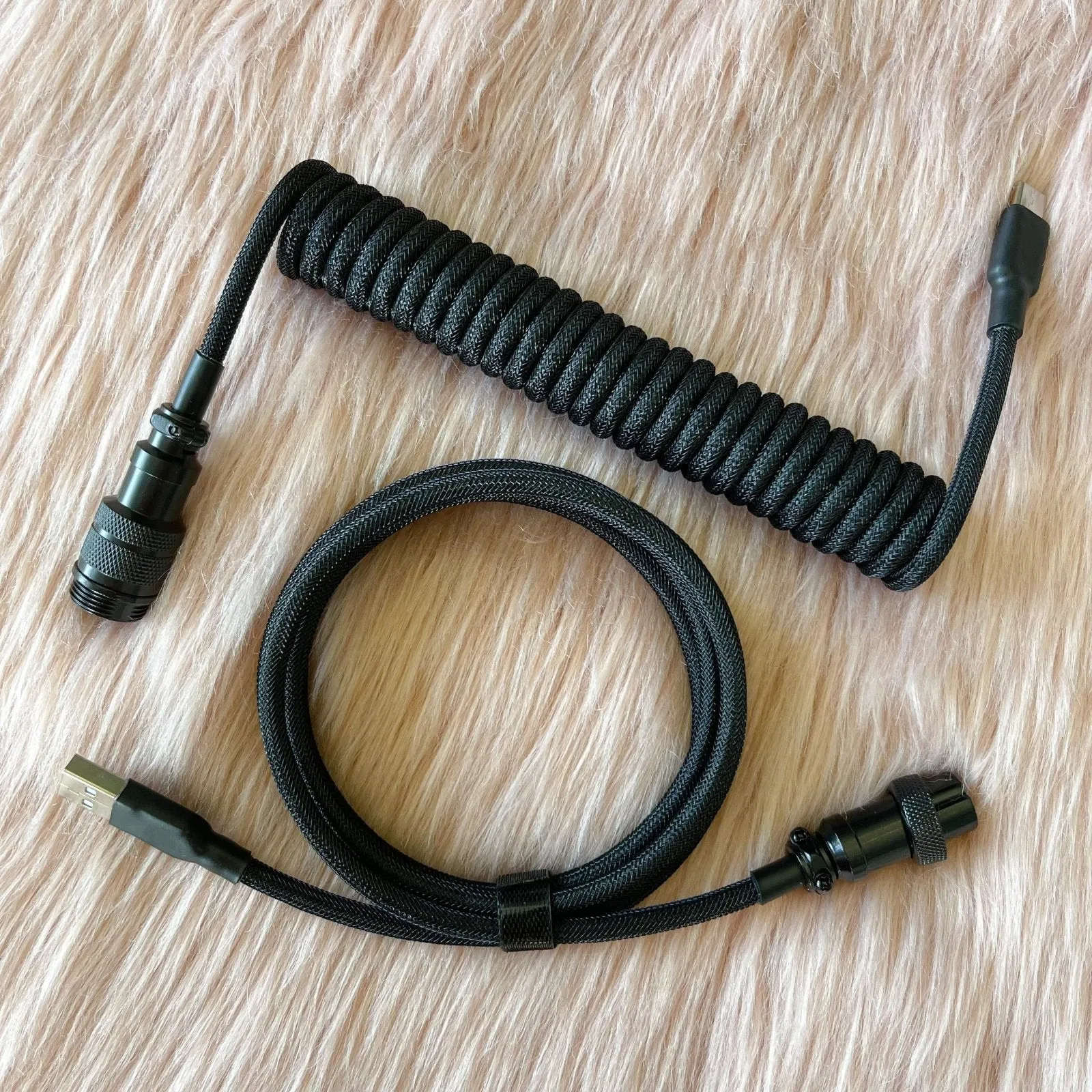 CUSTOM COILED CABLE GX16 -Black