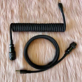 CUSTOM COILED CABLE GX16 -Black