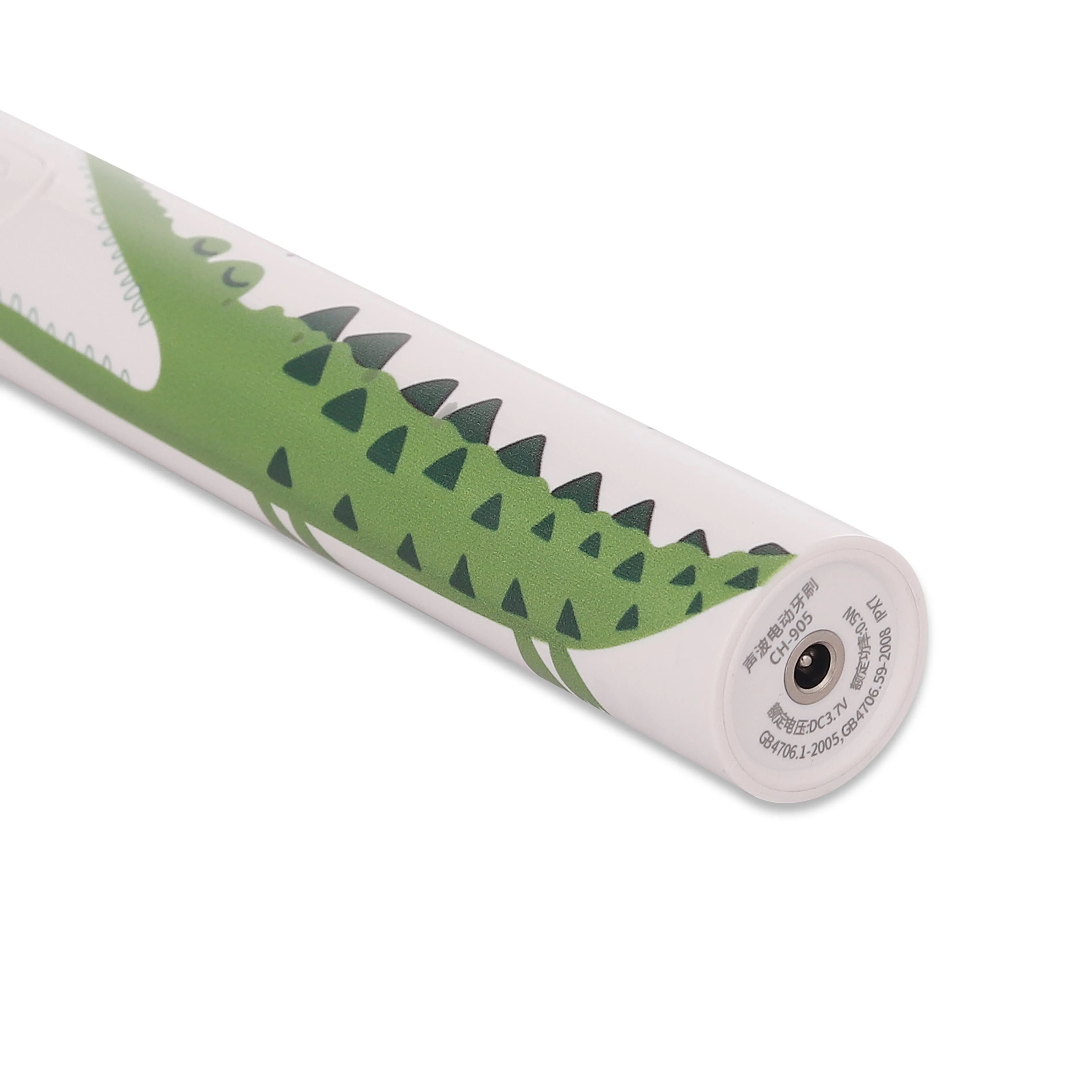 Cute Cartoon Printed Electric Toothbrushes for Kids Modes with 2 Min Smart Timer (Green Crocodile)