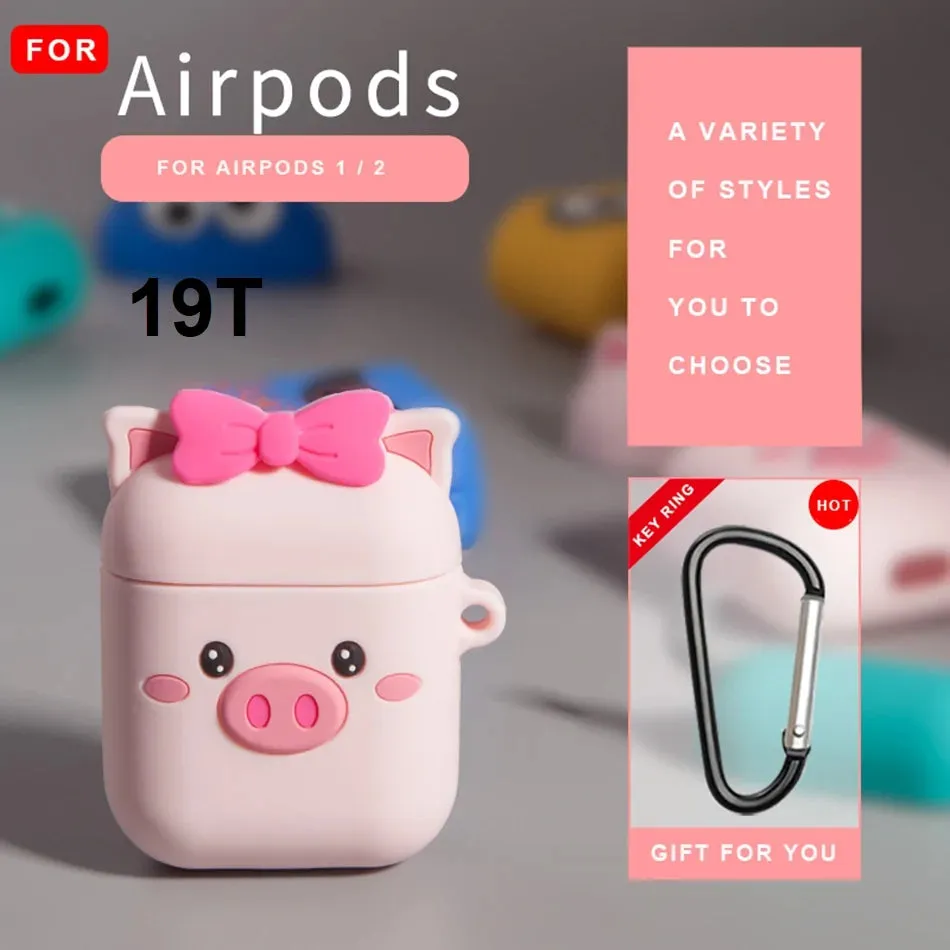 Cute  Cartoon Silicone Airpods Case