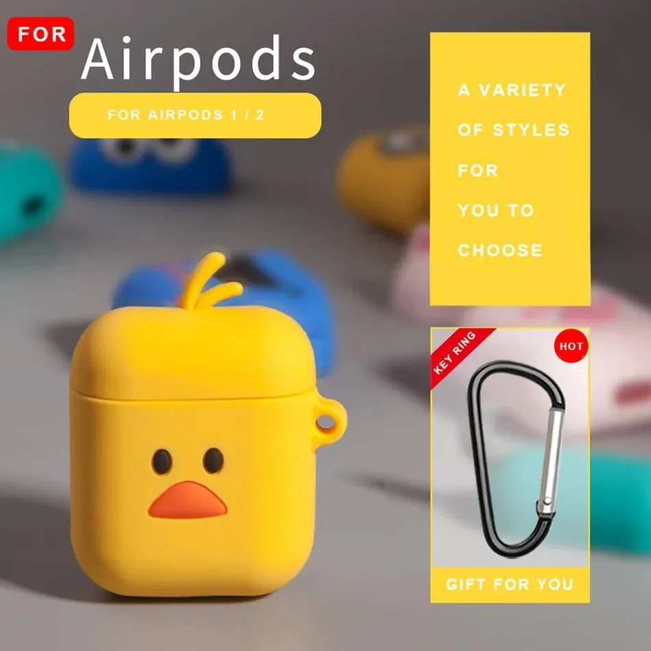 Cute  Cartoon Silicone Airpods Case