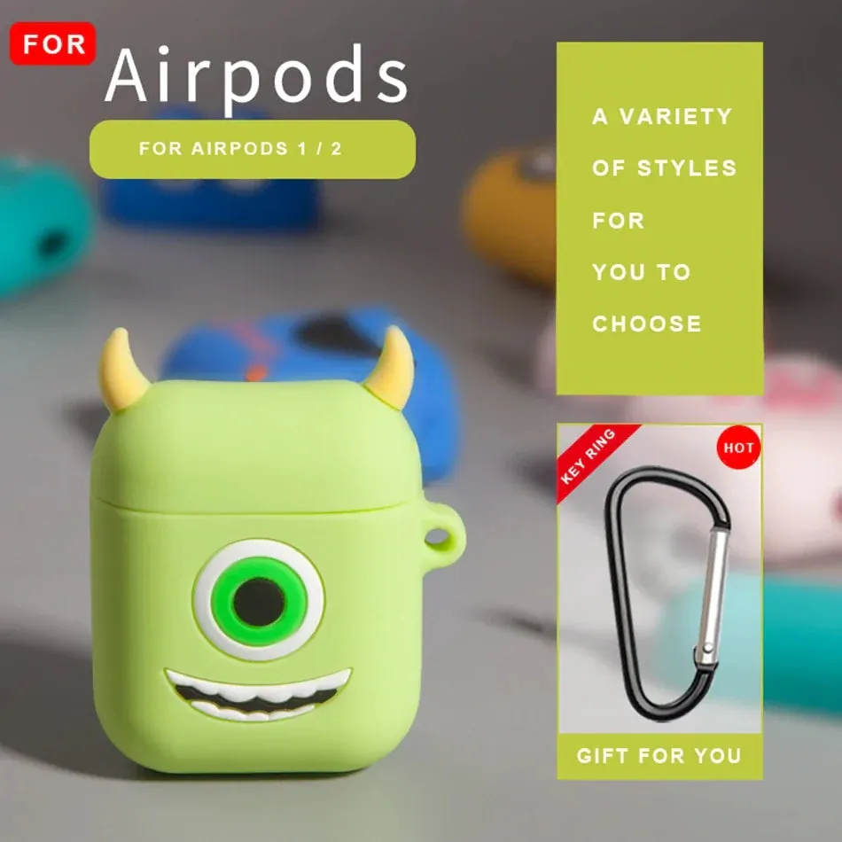 Cute  Cartoon Silicone Airpods Case