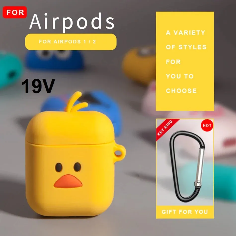 Cute  Cartoon Silicone Airpods Case