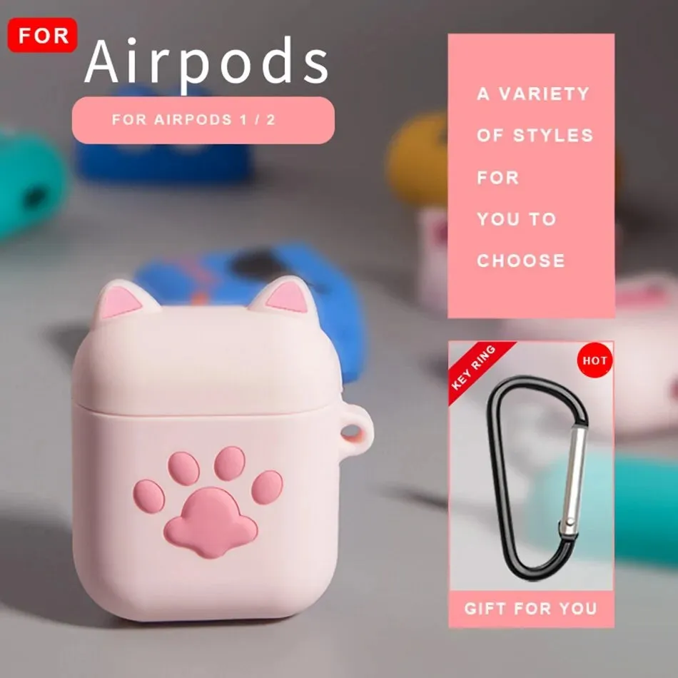 Cute  Cartoon Silicone Airpods Case