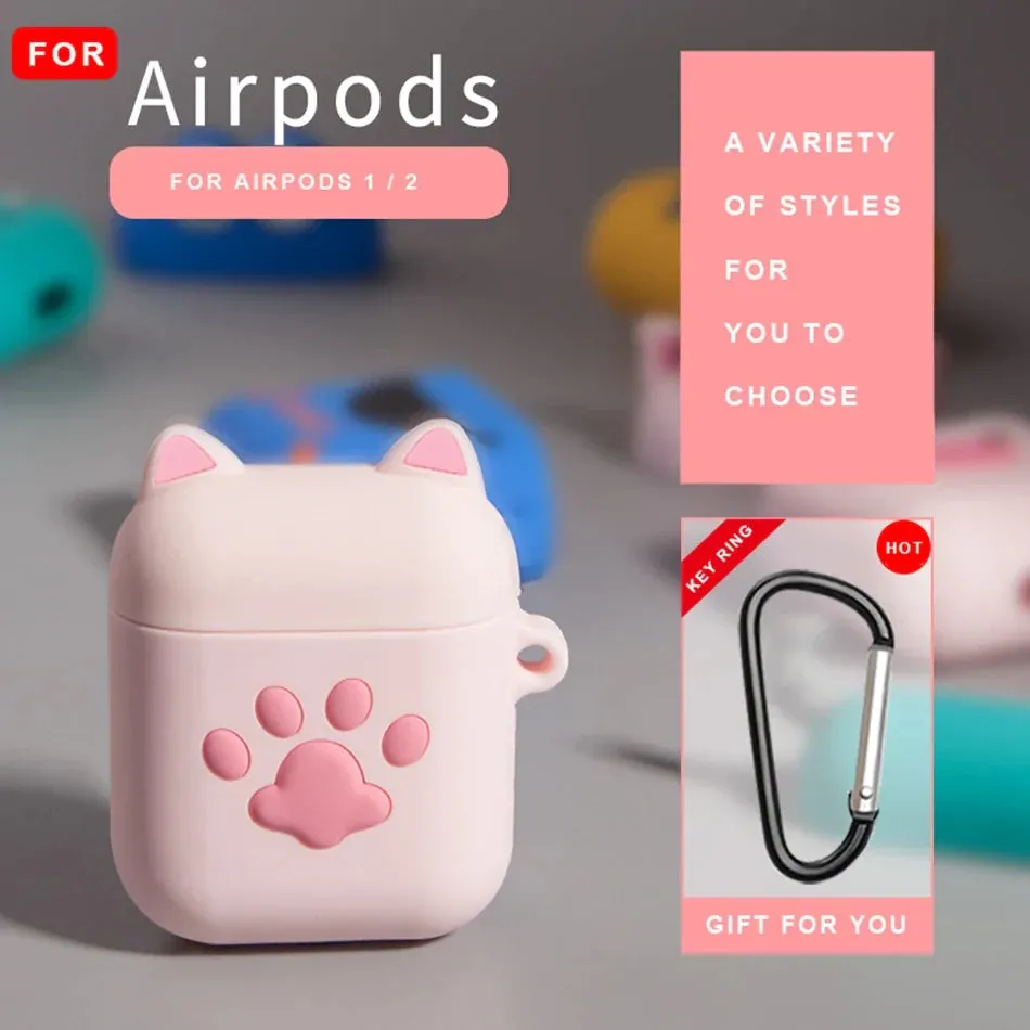 Cute  Cartoon Silicone Airpods Case