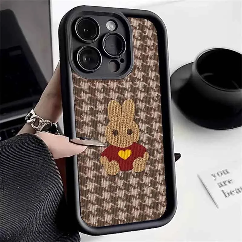 Cute Phone Cases For iPhone 15, 14, 13, 12, 11, Pro Max, XS, X, XR, 7, 8, Plus, and SE (2022) - Sweater Rabbit - TSP226