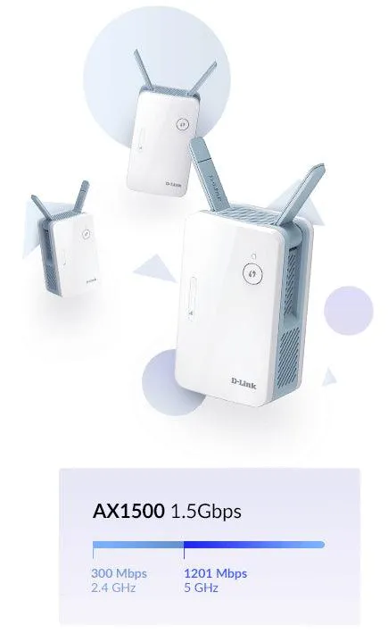 D-LINK E15 AX1500 Mesh Range Extender (E15)